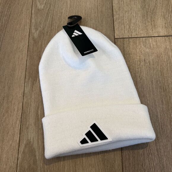 adidas Accessories - Adidas‎ Logo Women's Postseason Fold Beanie Magic White /Black NWT